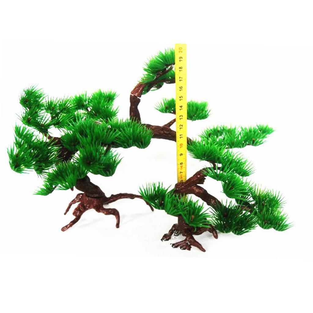 Aquarium Planted Tree - Onderwaterplanten Aquariumdecoratie Kunststofplant Nepboomdecoratie voor aquariumvissenbakken
