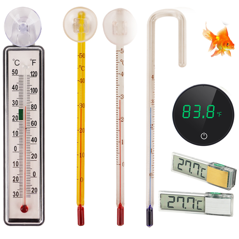 Planted Aquarium Temperature - Digitale aquariumthermometer met zuignap Vis hangt