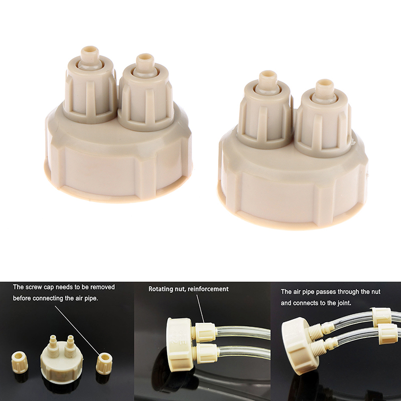 Planted Aquarium Co2 System - 2 stuks Aquarium CO2-systeem buisventiel met