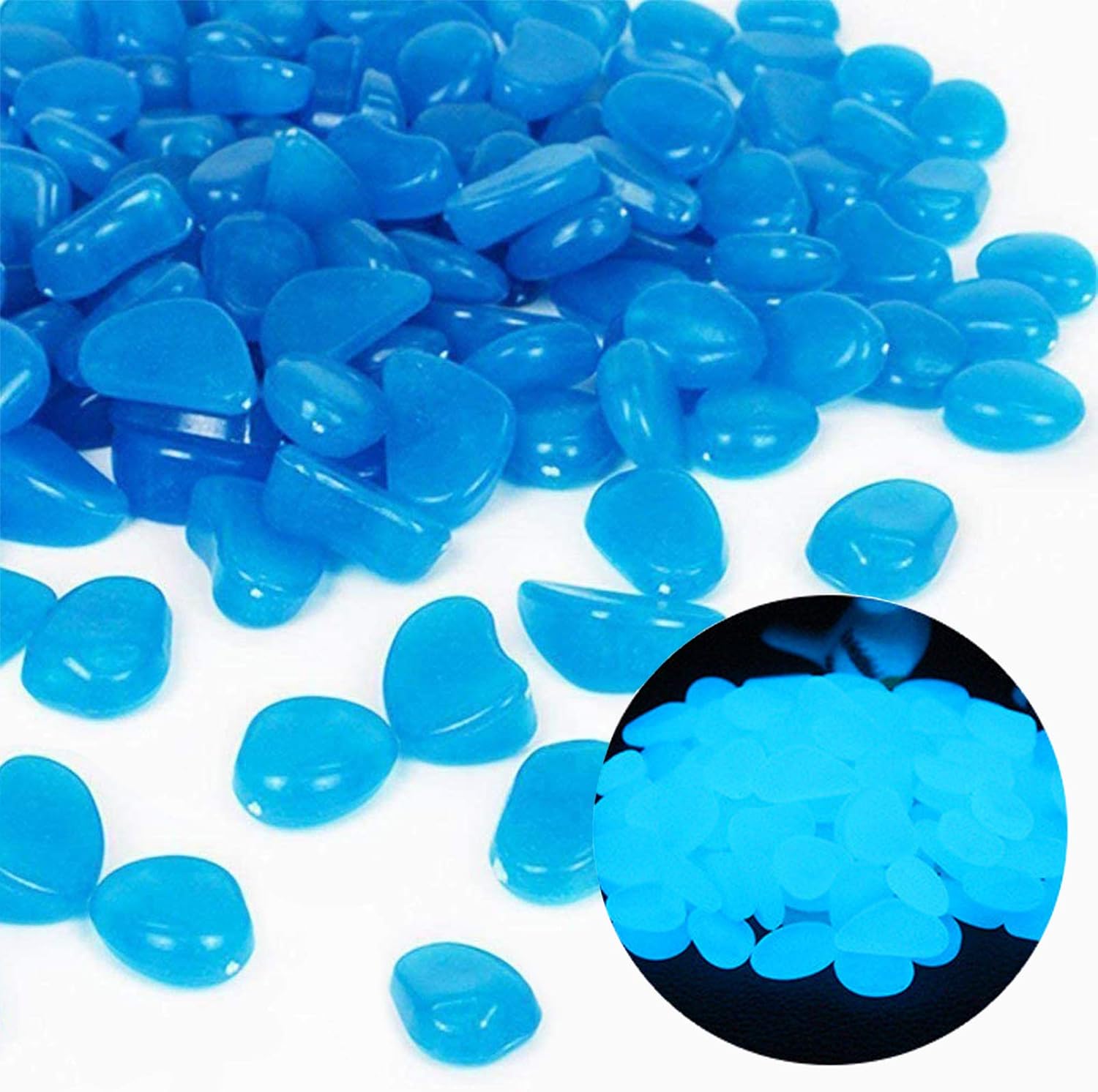 Aquarium Plants Book - Aquarium Rotsen Glow Blue Kiezels voor