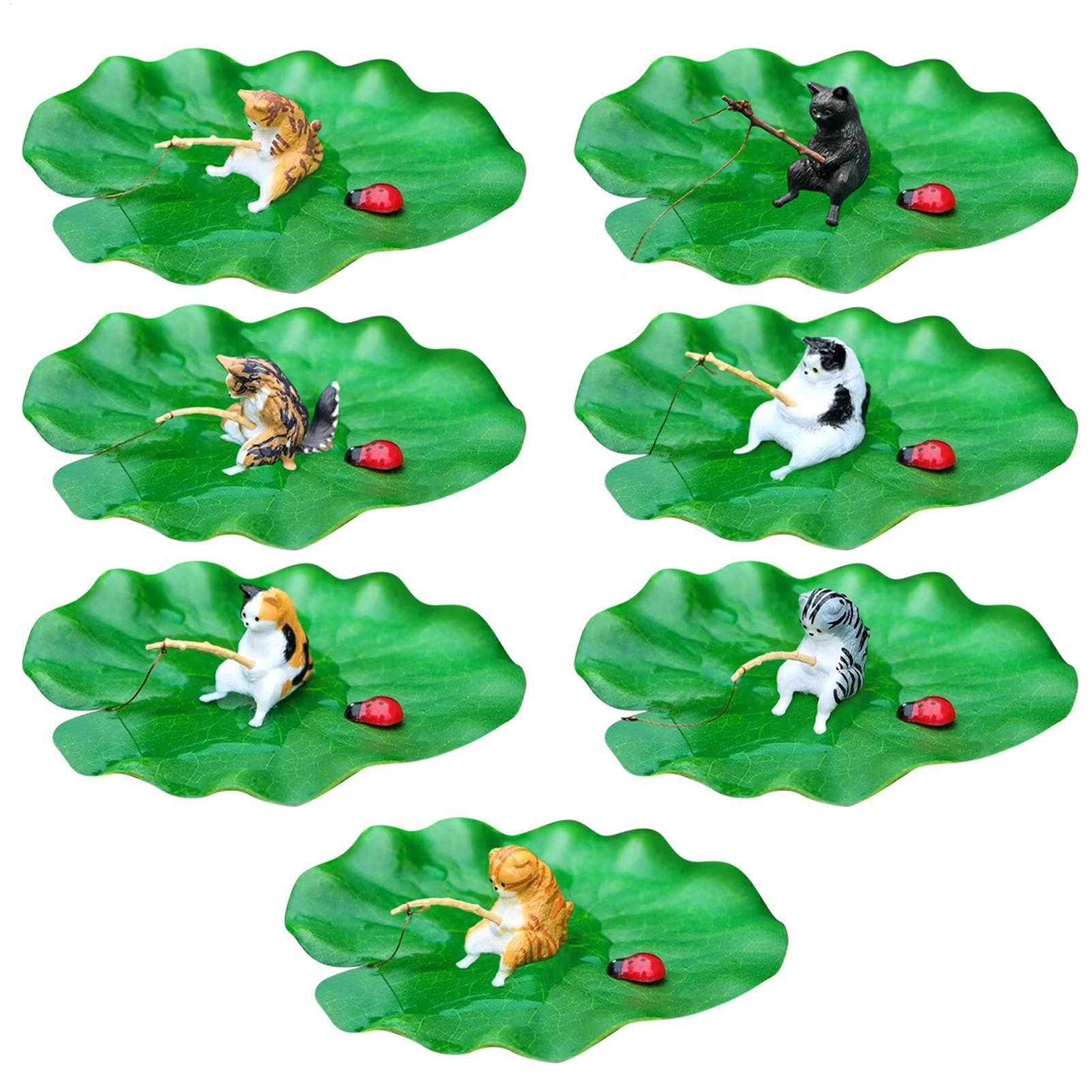 Aquarium Planted Tree - Miniatuur drijvende kattenvisserij lotusblad aquariummodel decoratie